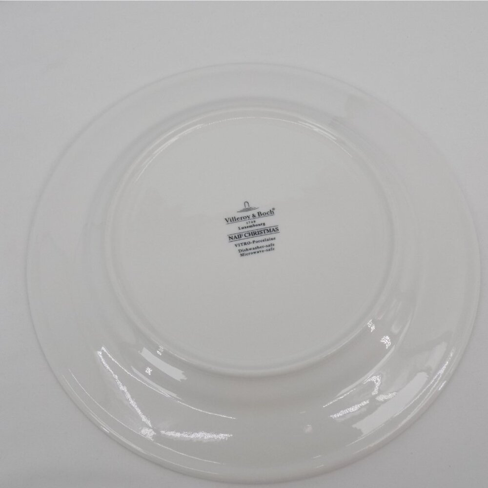 Set of 2 Villeroy & Boch Naif Christmas Dinner Plate Laplau 10.5 in diameter - Picture 9 of 11